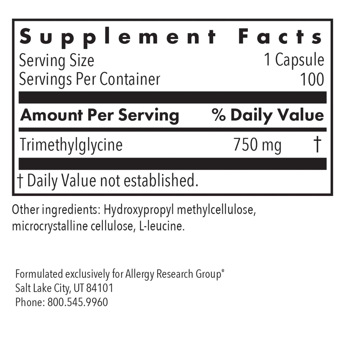TMG Trimethylgycine