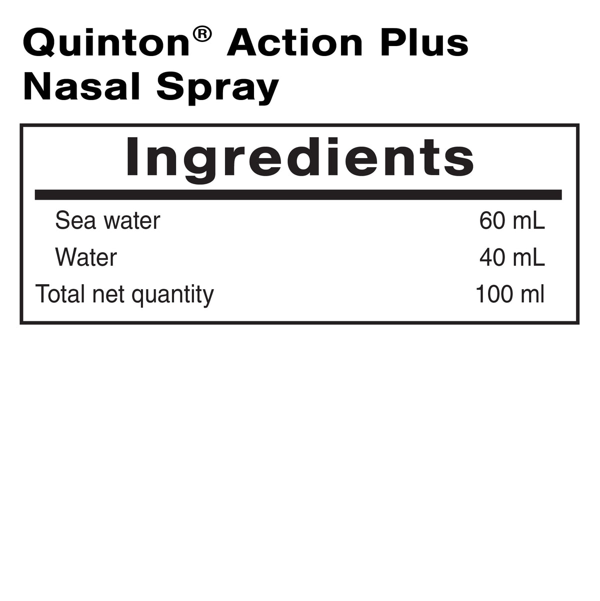 Quinton Action Plus Nasal Spray-Hypertonic