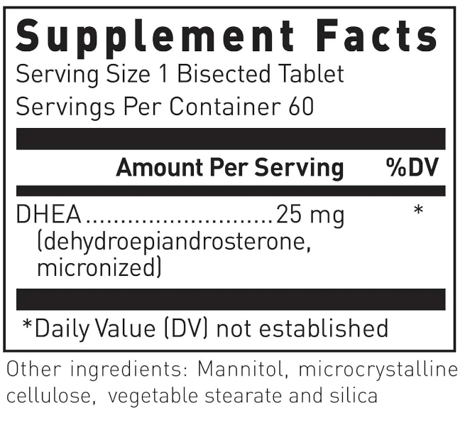 DHEA 25 mg Dissolvable (Micronized) (100)