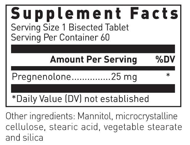 Pregnenolone sublingual (25 mg)