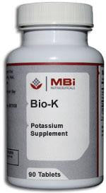 MBi Nutraceuticals Bio-K Potassium 99mg 90 Tablets