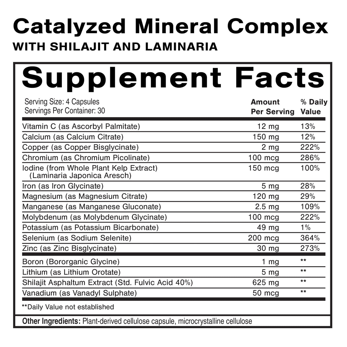 Quicksilver Catalyzed Mineral Complex (120 caps)