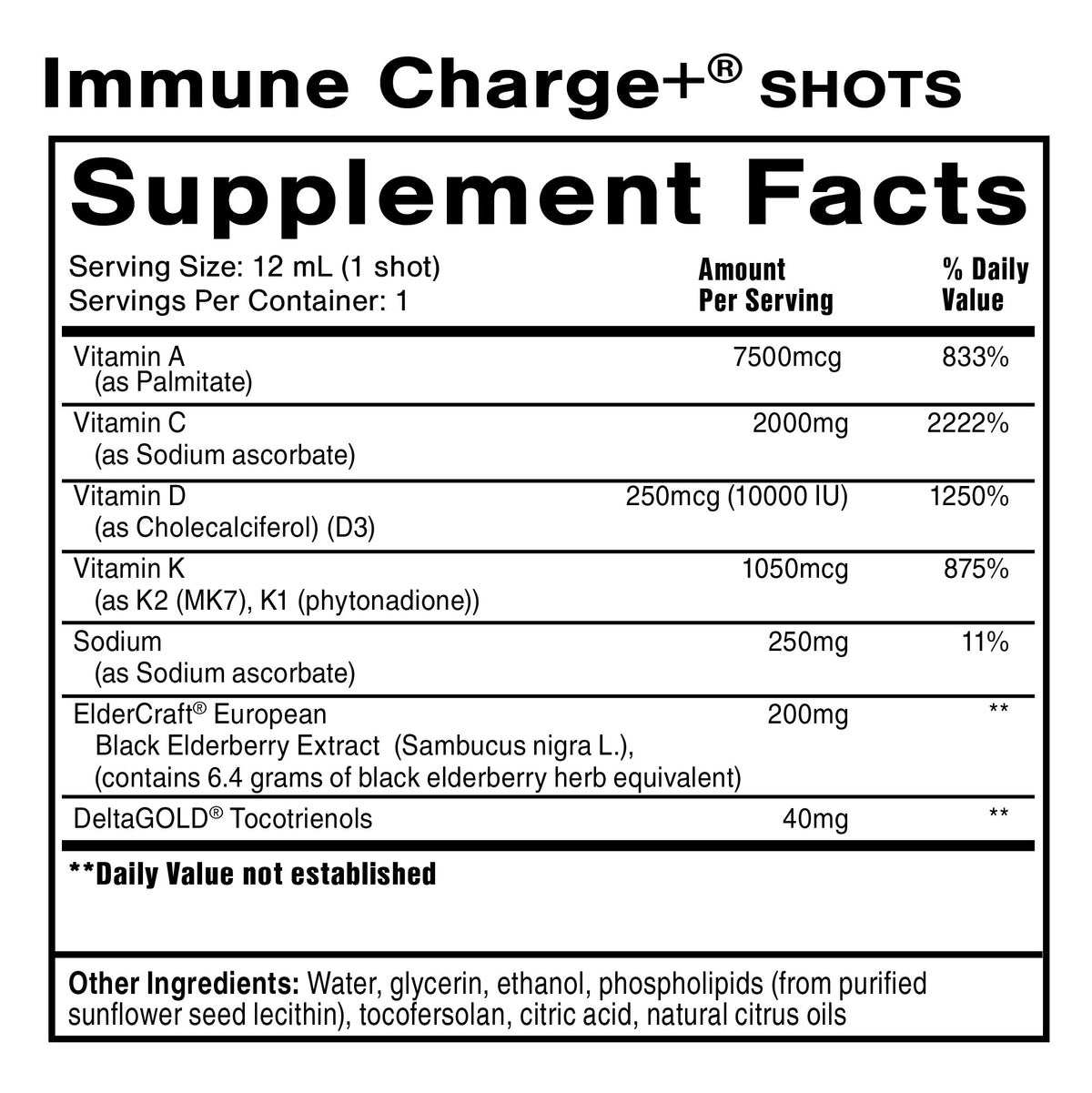 Immune Charge Shot 12 pack