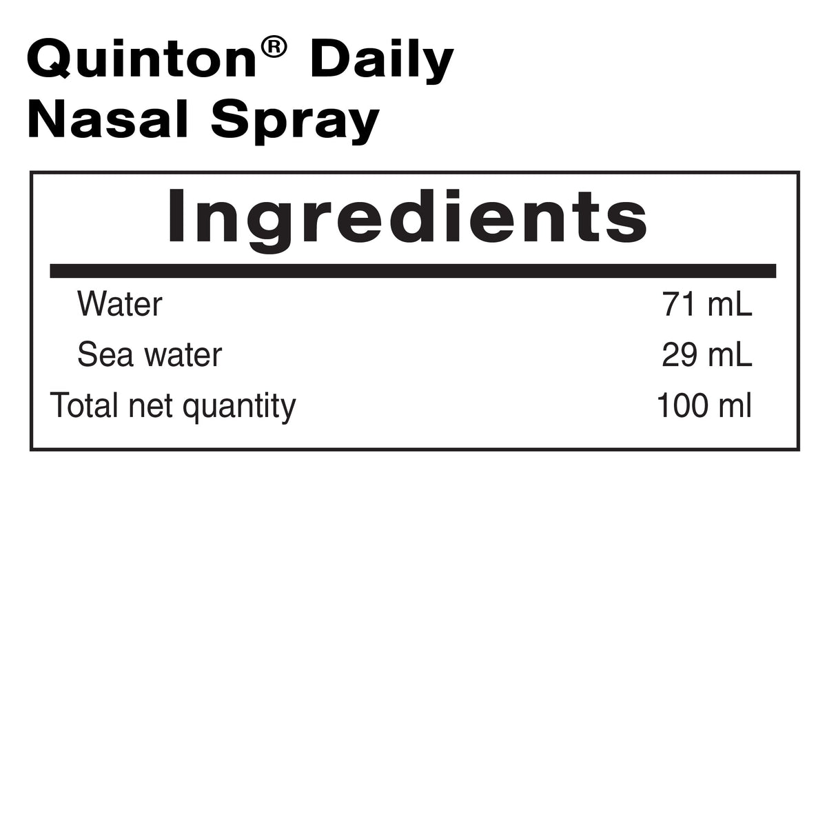 Quinton Daily Nasal Spray-Isotonic