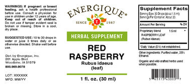 Energique RED RASPBERRY Leaf 1 oz Herbal