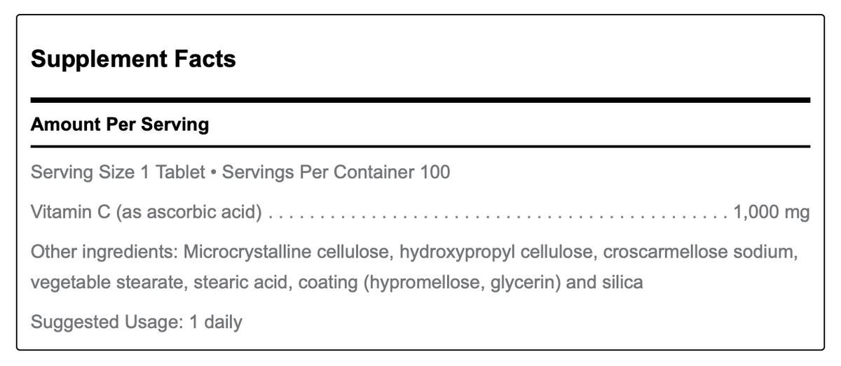 Natural C 1000 mg 100